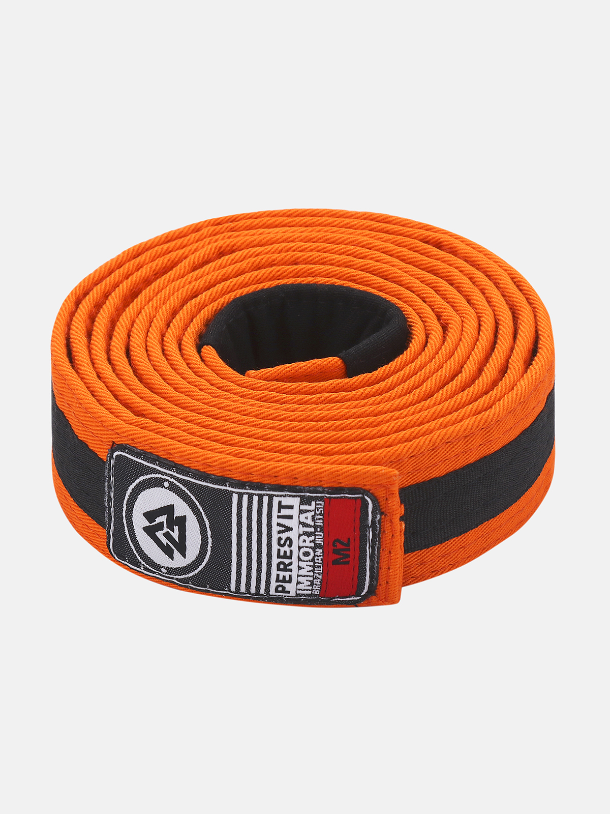 Kids BJJ Gi Belt Orange Black Stripe